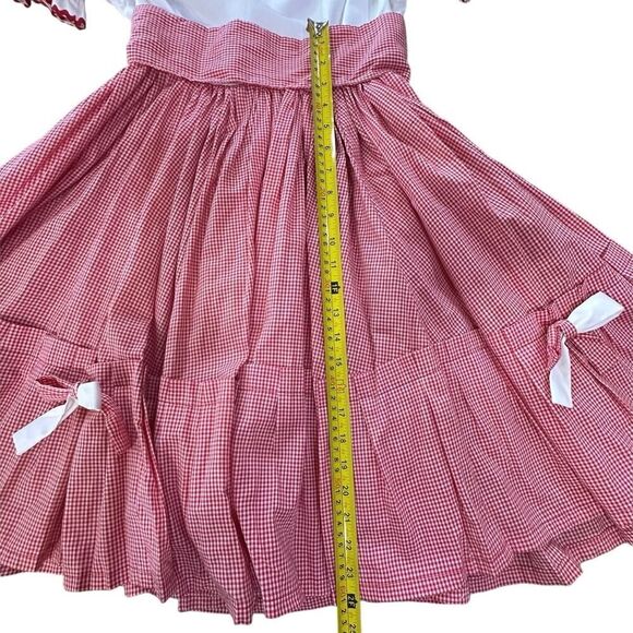 VTG 60s Dress Handmade Cottage Prairie Peasant Square Dance Western Girl’s SZ 6 - Picture 15 of 16